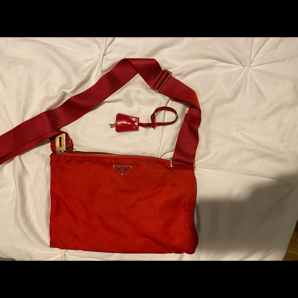 Prada Red Nylon crossbody